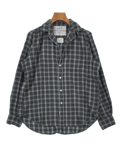 Frank\u0026Eileen フランクアンドアイリーンカジュアルシャツ レディース XS 薄墨色x白(照合のしるし)【中古】【古着】 シャツ・ブラウス-トップス