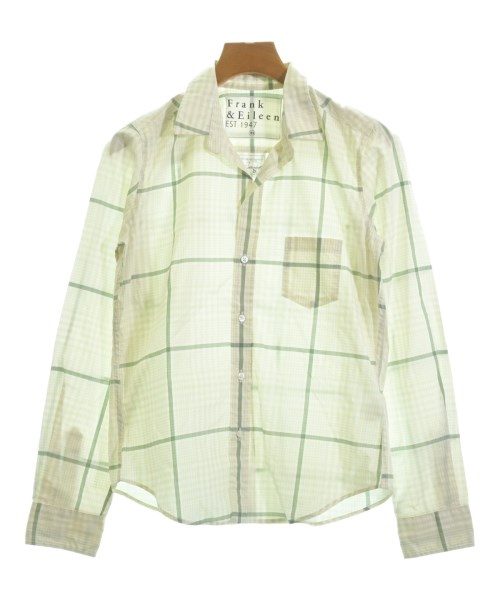 Frank&Eileen フランクアンドアイリーン カジュアルシャツ レディース XS ベージュx白x緑(チェック) 【中古】【古着】