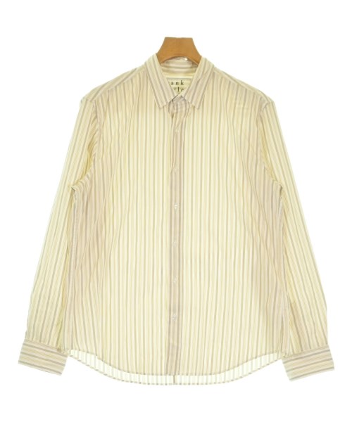 Frank&Eileen フランクアンドアイリーン カジュアルシャツ メンズ L 白xベージュx茶(ストライプ) 【中古】【古着】 9,240円