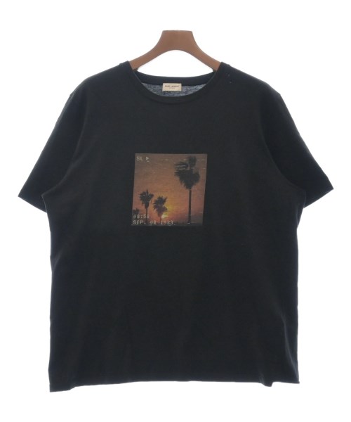 SAINT LAURENT PARIS Tシャツ・カットソー 黒系 2137125L0016 Saint Laurent(サンローラン) Tシャツ・カットソー(メンズ