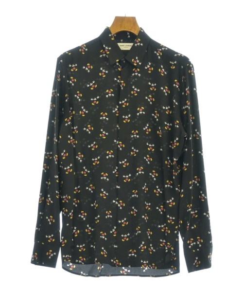SAINT LAURENT PARIS サンローランパリ カジュアルシャツ メンズ 40(L位) 黒x白x黄等(総柄) 【中古】【古着】