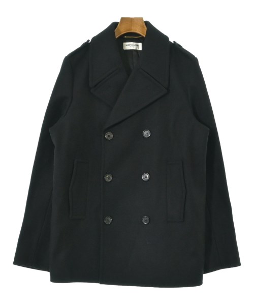SAINT LAURENT PARIS サンローランパリピーコート レディース 38(S位) 黒【中古】【古着】
