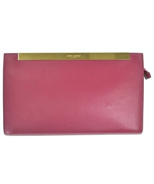 SAINT LAURENT PARIS サンローランパリ クラッチバッグ レディース - ピンク 【中古】【古着】