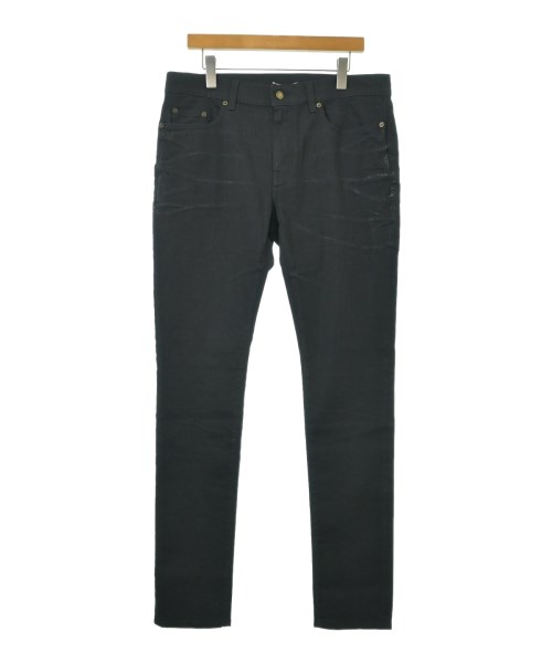 SAINT LAURENT PARIS サンローランパリデニムパンツ メンズ 34(XL位) 黒(ジーンズ)【中古】【古着】