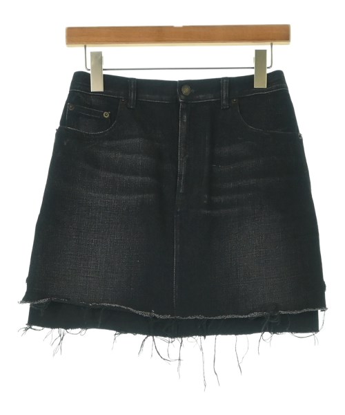 SAINT LAURENT PARIS サンローランパリミニスカート レディース 26(M位) 黒(ジーンズ)【中古】【古着】