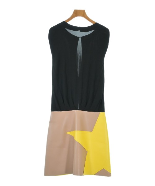 MSGM エムエスジーエム ワンピース レディース 42(M位) 黒xベージュx黄 【中古】【古着】
