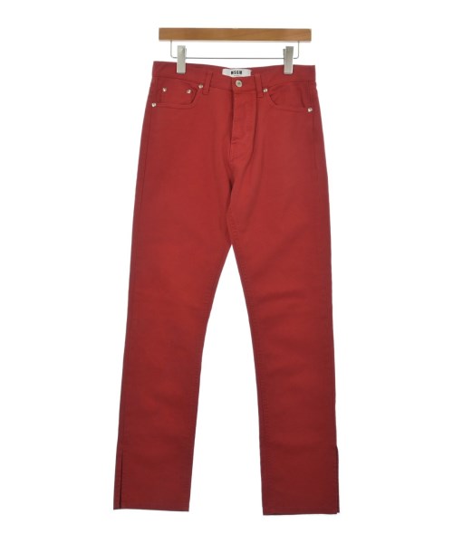MSGM エムエスジーエム デニムパンツ レディース 38(S位) 赤(デニム) 【中古】【古着】