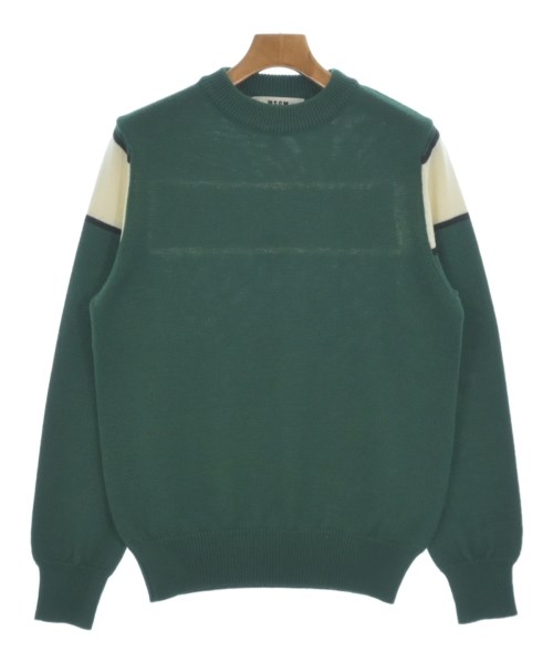 MSGM エムエスジーエム ニット ダメージ 古着 MSGM セーター ニット ダブルフェイス インサイドプリントセーター