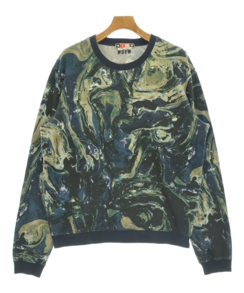 MSGM エムエスジーエムスウェット メンズ L 紺x緑xベージュ等(総柄)【中古】【古着】｜RAGTAG（ブランド古着のラグタグ）