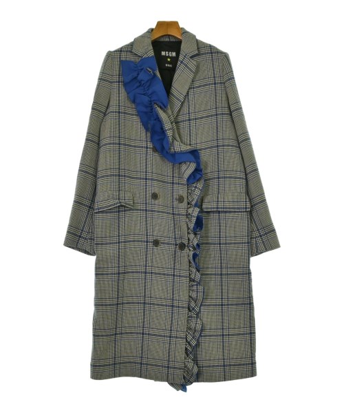MSGM エムエスジーエムコート(その他) レディース 38(S位) 白x黒x青(グレンチェック)【中古】【古着】|RAGTAG(ブランド古着のラグタグ)