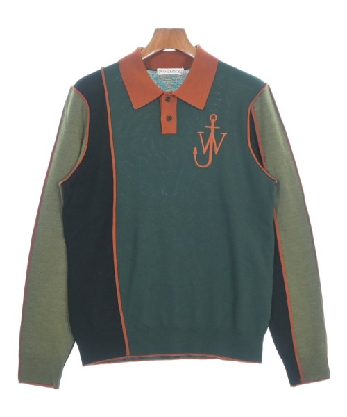 JW Anderson ジェイダブリューアンダーソンニット・セーター メンズ M 緑xオレンジ色【中古】【古着】