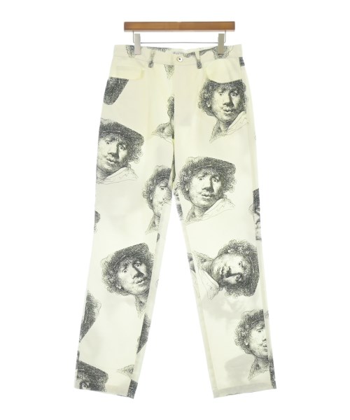 JW Anderson ジェイダブリューアンダーソンパンツ（余分の物） メンズ M 白x黒(総柄)【中古】【古着】