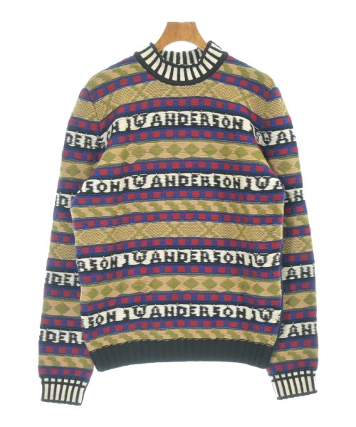 JW Anderson ジェイダブリューアンダーソンニット・セーター メンズ M 紺xベージュx青等(総柄)【中古】【古着】