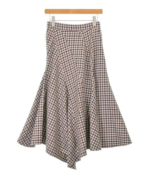 JW Anderson ジェイダブリューアンダーソンロング・マキシ丈スカート レディース 36(XS位) ベージュxエンジx黒(チェック)【中古】【古着】|RAGTAG(ブランド古着のラグタグ)