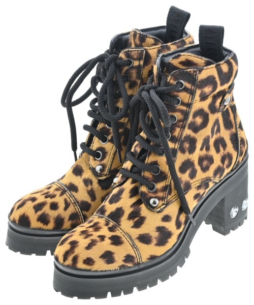 Miu Miu ミュウミュウ ブーツ レディース EU36(22.5cm位) ベージュx茶(豹柄) 【中古】【古着】 55,680円
