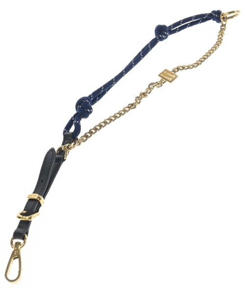Miu Miu ミュウミュウ キーケース・キーホルダー レディース - 紺x黒xゴールド等 【中古】【古着】