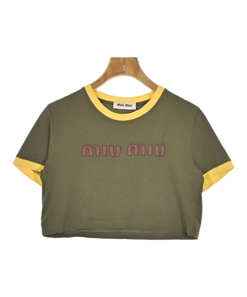 Miu Miu ミュウミュウTシャツ・カットソー レディース S カーキ【中古】【古着】|RAGTAG(ブランド古着のラグタグ)