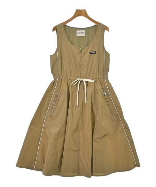 Miu Miu ミュウミュウ ワンピース レディース 36(XS位) ベージュ 【中古】【古着】
