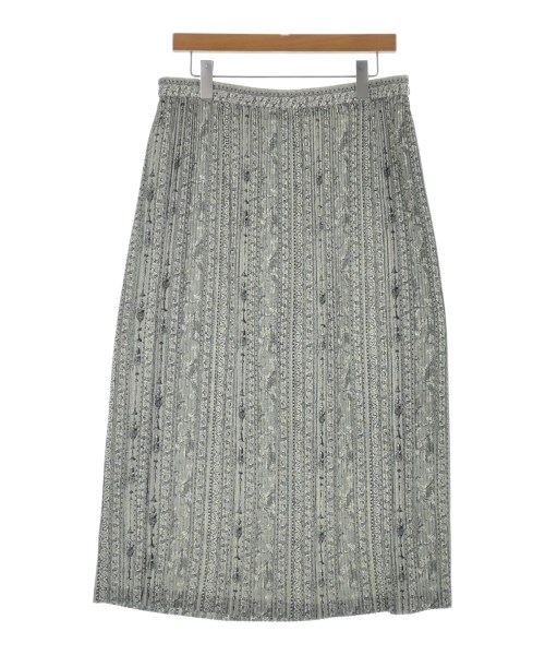 PLEATS PLEASE プリーツプリーズ ロング・マキシ丈スカート レディース 3(L位) 黒x白(総柄) 【中古】【古着】