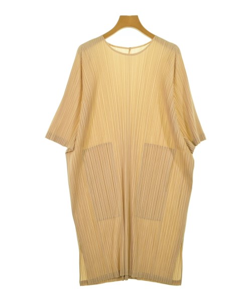 PLEATS PLEASE プリーツプリーズワンピース レディース 2(M位) ベージュ【中古】【古着】 ワンピース-レディースファッション