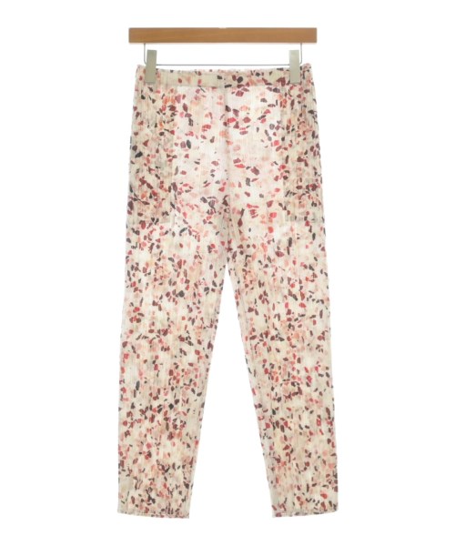 PLEATS PLEASE プリーツプリーズパンツ（余分の物） レディース 2(M位) 白x赤xサクラ色(総柄)【中古】【古着】
