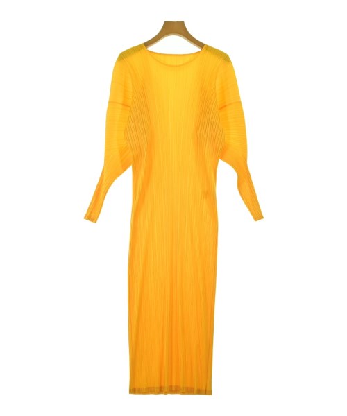 PLEATS PLEASE プリーツプリーズ ワンピース レディース 5(XXL位) 黄 【中古】【古着】