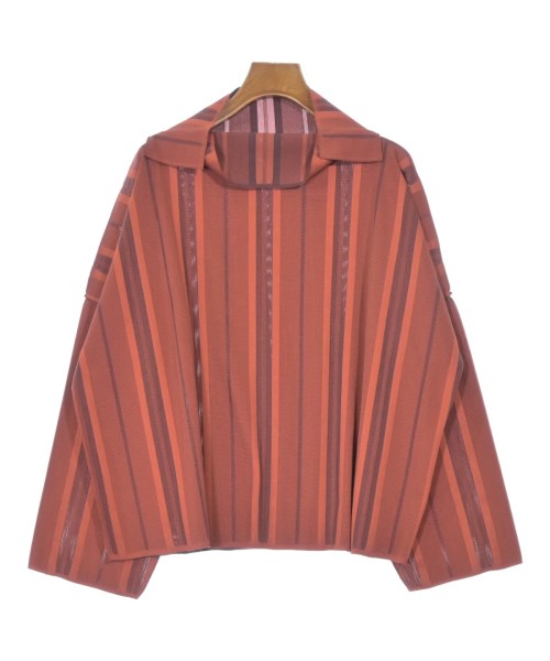 PLEATS PLEASE プリーツプリーズ ニット・セーター レディース 3(L位) オレンジxグレー 【中古】【古着】