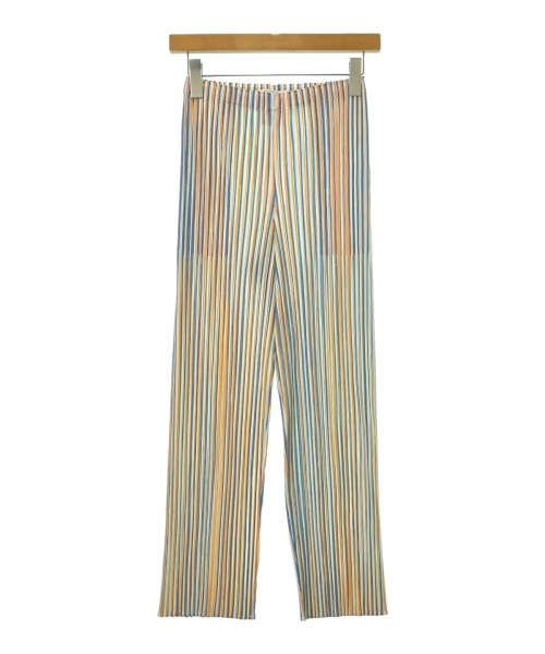 PLEATS PLEASE プリーツプリーズ パンツ（その他） レディース -(XS位) オレンジx青x水色(ストライプ) 【中古】【古着】