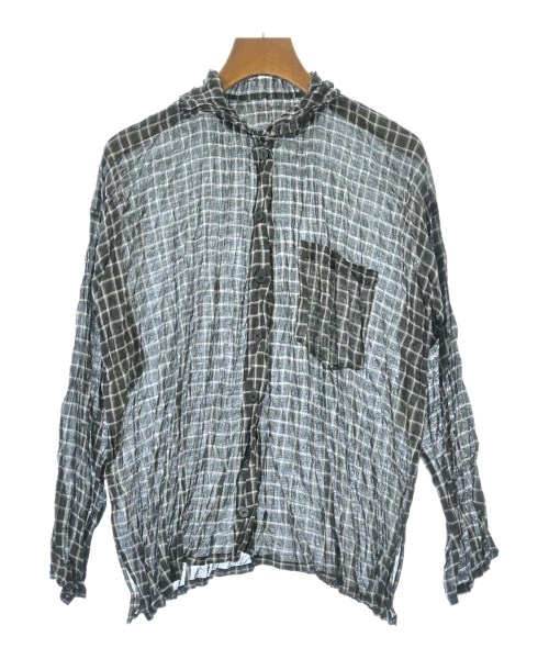 PLEATS PLEASE プリーツプリーズカジュアルシャツ レディース 3(L位) ダークグレーx白(チェック)【中古】【古着】|RAGTAG(ブランド古着のラグタグ)