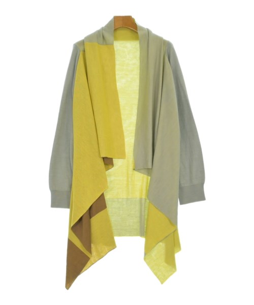 PLEATS PLEASE プリーツプリーズカーディガン レディース -(S位) 薄墨色x黄x茶【中古】【古着】
