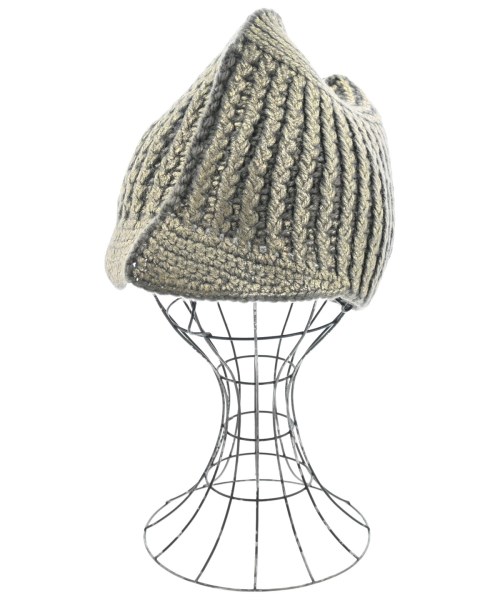 ISSEY MIYAKE MEN イッセイ ミヤケ メンニットキャップ・ビーニー メンズ - 薄墨色xゴールド【中古】【古着】