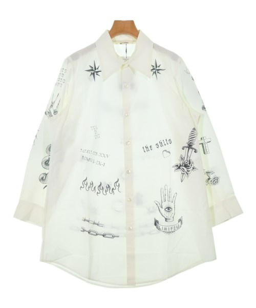 LIMI feu リミフー カジュアルシャツ レディース 2(S位) 白x黒(総柄) 【中古】【古着】