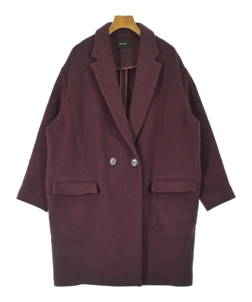 ISABEL MARANT イザベルマランチェスターコート レディース 36(XS位) エンジ系【中古】【古着】