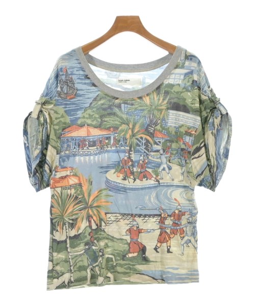 Hussein Chalayan フセインチャラヤンTシャツ・カットソー レディース 42(M位) 水色xカーキxオレンジ等(総柄)【中古】【古着】｜RAGTAG（ブランド古着のラグタグ）