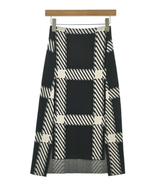 STELLA McCARTNEY ステラマッカートニー ひざ丈スカート レディース 36(XS位) 黒x白(チェック) 【中古】【古着】