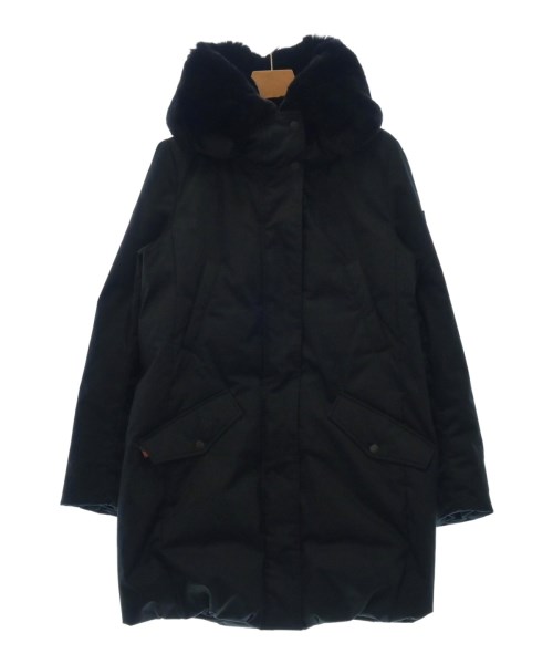 美品　ウールリッチ　ダウンコートジャケット　黒　XS ラビットファー 美品ウールリッチダウンコートジャケット黒XS ラビットファー