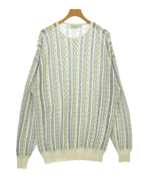 余分の物 ソノタニット・セーター メンズ XL 白x薄墨色xさくら色等(総柄)【中古】【古着】