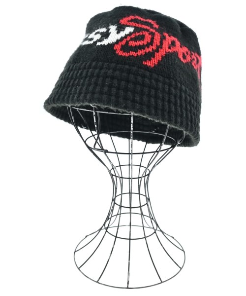 STUSSY ステューシー ハット メンズ - 黒x白x赤 【中古】【古着】