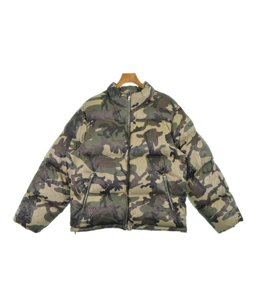 STUSSY ステューシーダウンジャケット/打ち倒す限りない メンズ M カーキx茶x黒等(変装)【中古】【古着】 コート・ジャケット-メンズファッション
