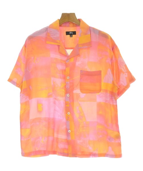 STUSSY ステューシー カジュアルシャツ メンズ M ピンクxオレンジ(総柄) 【中古】【古着】