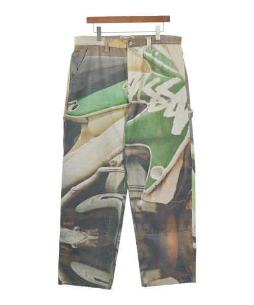 STUSSY ステューシー デニムパンツ メンズ 34(XL位) ベージュx緑(総柄) 【中古】【古着】
