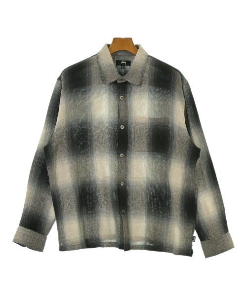 STUSSY ステューシー カジュアルシャツ メンズ S 黒x白xグレー(チェック) 【中古】【古着】