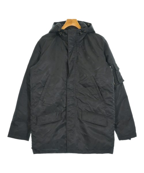 STUSSY ステューシー ダウンコート メンズ L 黒(総柄) 【中古】【古着】