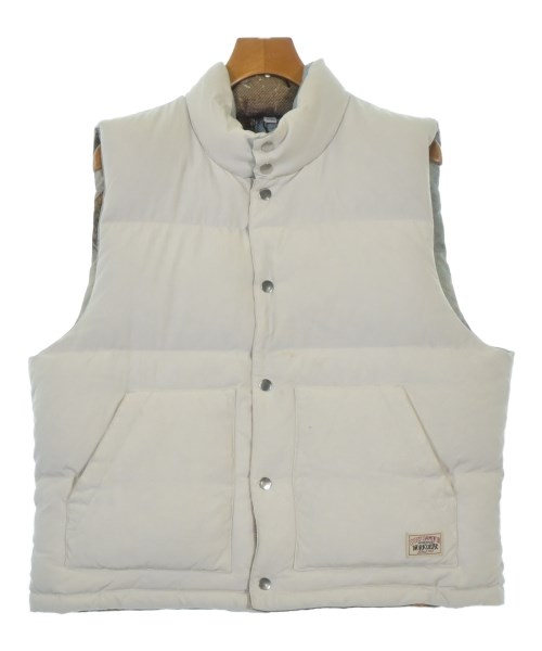 STUSSY ステューシーダウンジャケット/落ちこむより良い メンズ S 白【中古】【古着】