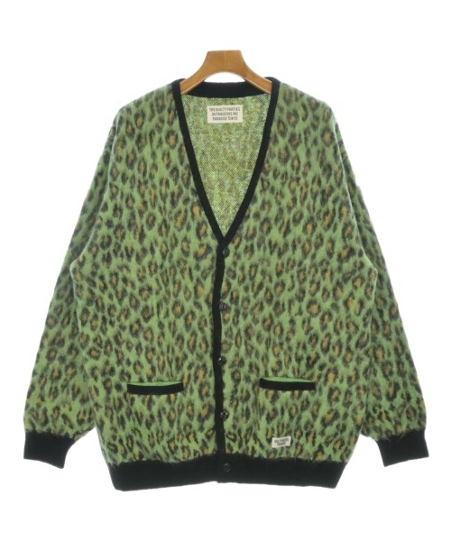 WACKO MARIA ワコマリアカーディガン メンズ XL 緑x黒xベージュ(豹柄)【中古】【古着】