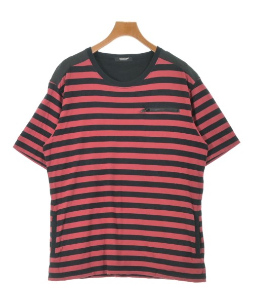 UNDER COVER アンダーカバー Tシャツ・カットソー メンズ 4(XL位) 赤x黒(ボーダー) 【中古】【古着】