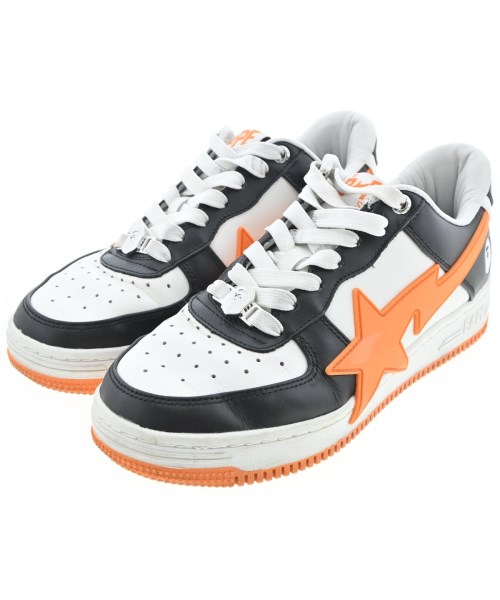 A BATHING APE アベイシングエイプスニーカー メンズ 25cm 白x黒xオレンジ【中古】【古着】｜RAGTAG（ブランド古着のラグタグ）