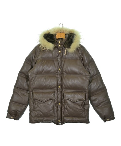A BATHING APE アベイシングエイプ ダウンジャケット/ダウンベスト メンズ M 茶 【中古】【古着】