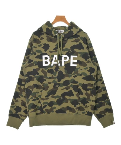 A BATHING APE アベイシングエイプパーカー メンズ XL カーキx黒x茶(変装)【中古】【古着】