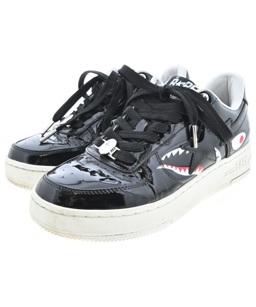 A BATHING APE アベイシングエイプスニーカー メンズ 25糎 黒【中古】【古着】